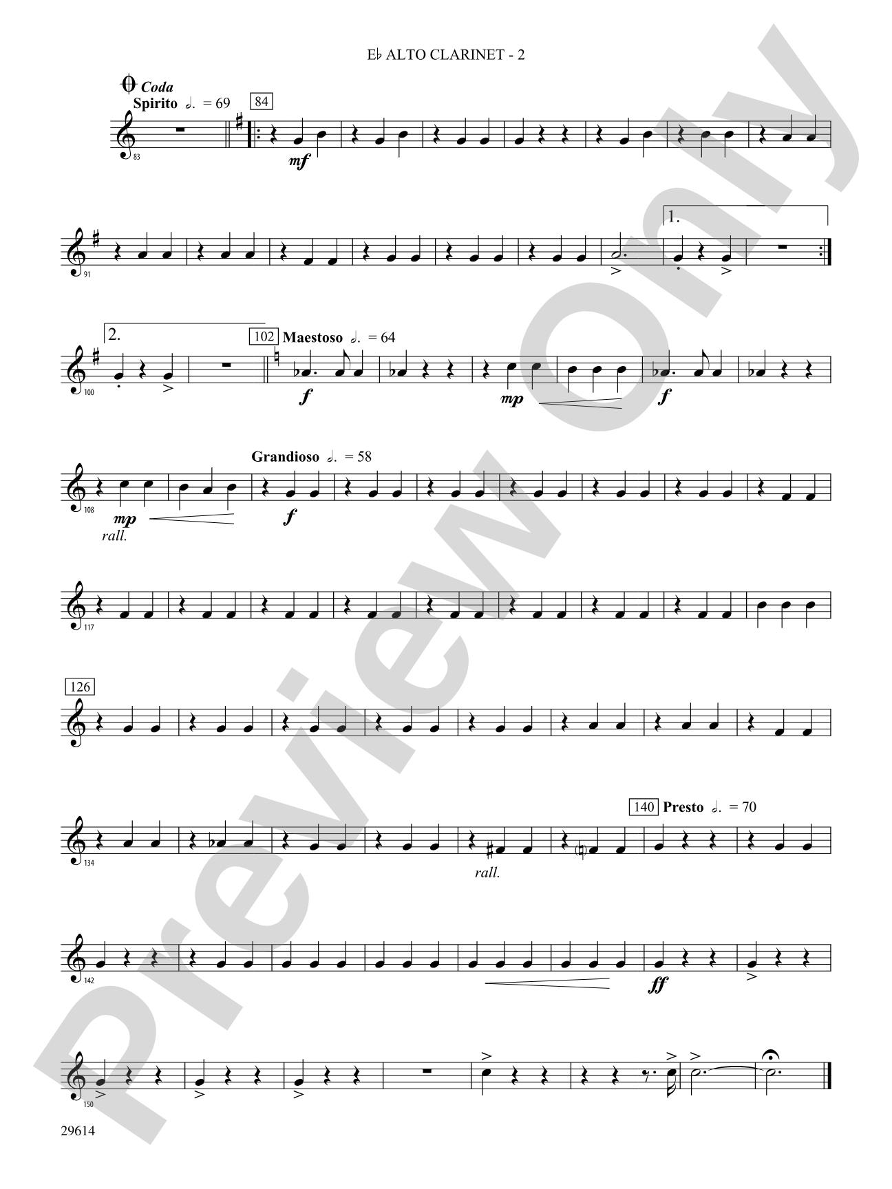 Roses de Noel: (wp) E-flat Alto Clarinet