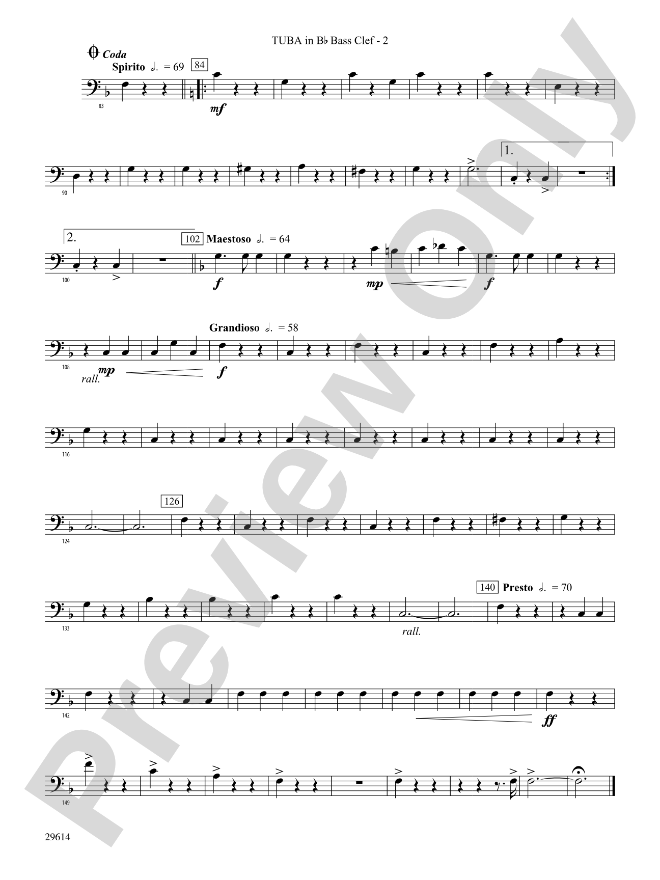 Roses de Noel: (wp) B-flat Tuba B.C.