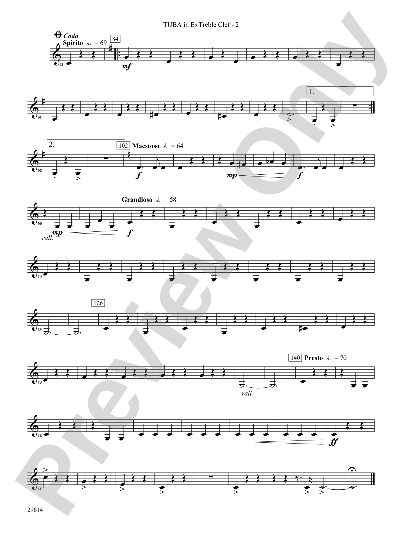 Roses de Noel: (wp) E-flat Tuba T.C.