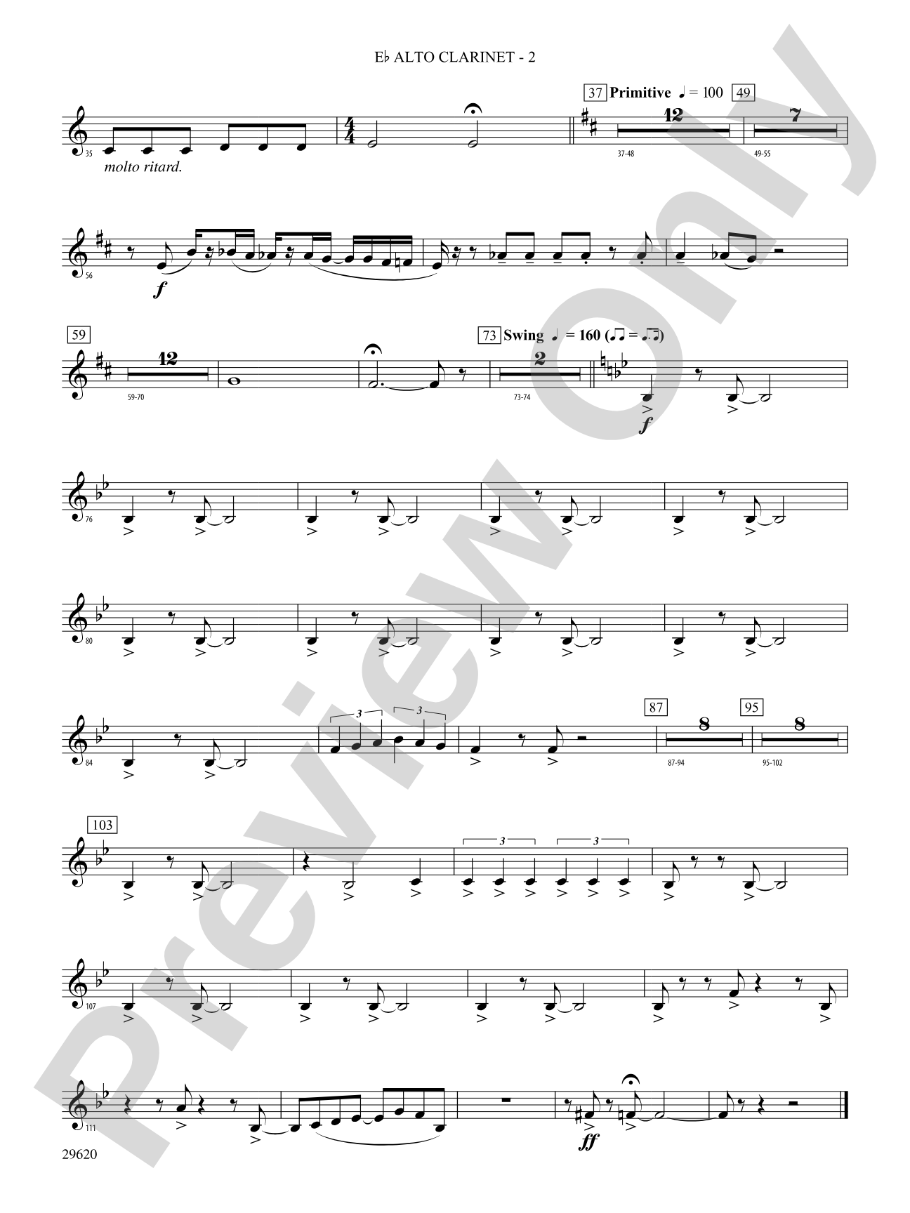 We're Off to See the Wizard, Variations on: (wp) E-flat Alto Clarinet