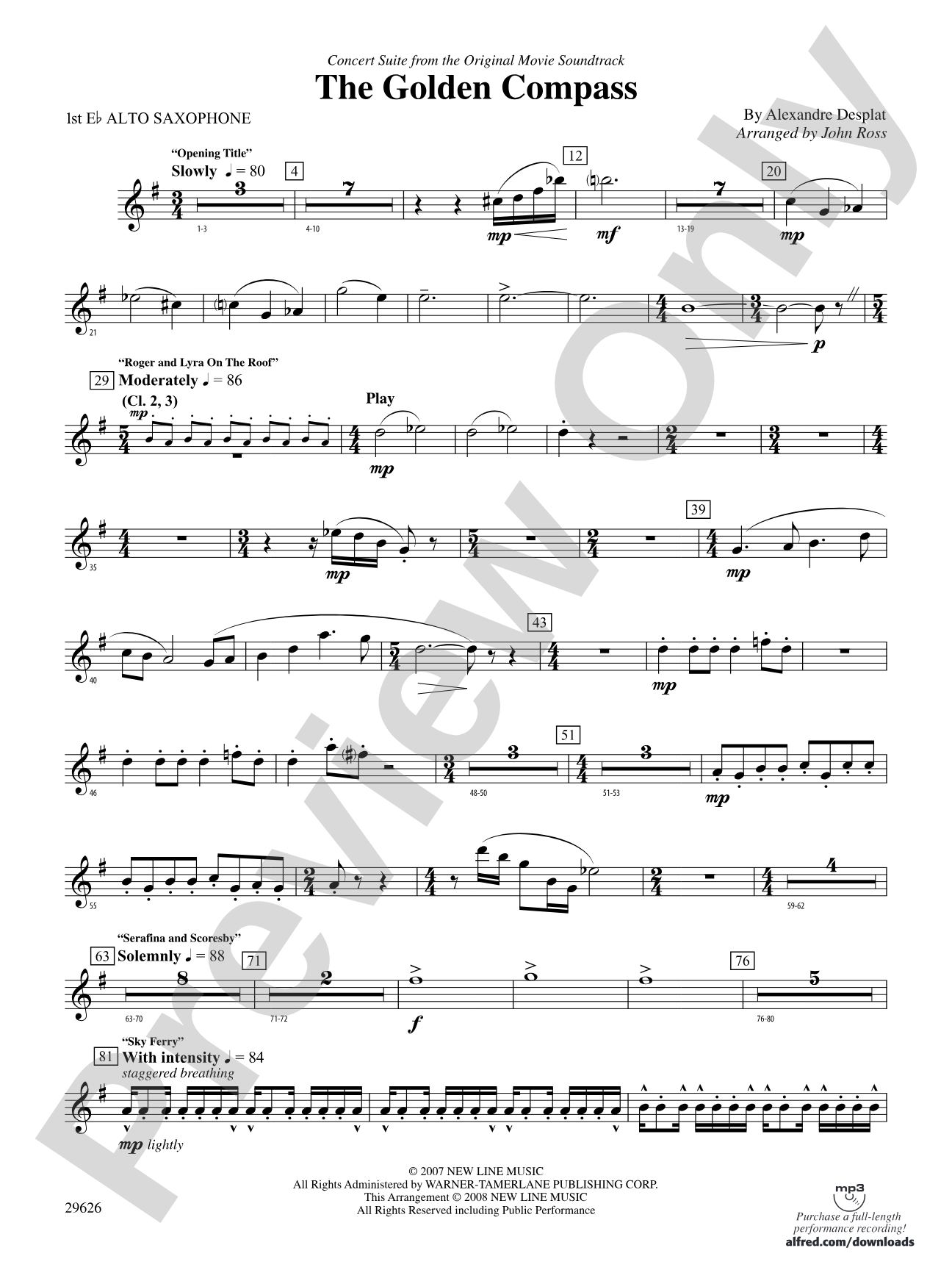 The Golden Compass: E-flat Alto Saxophone