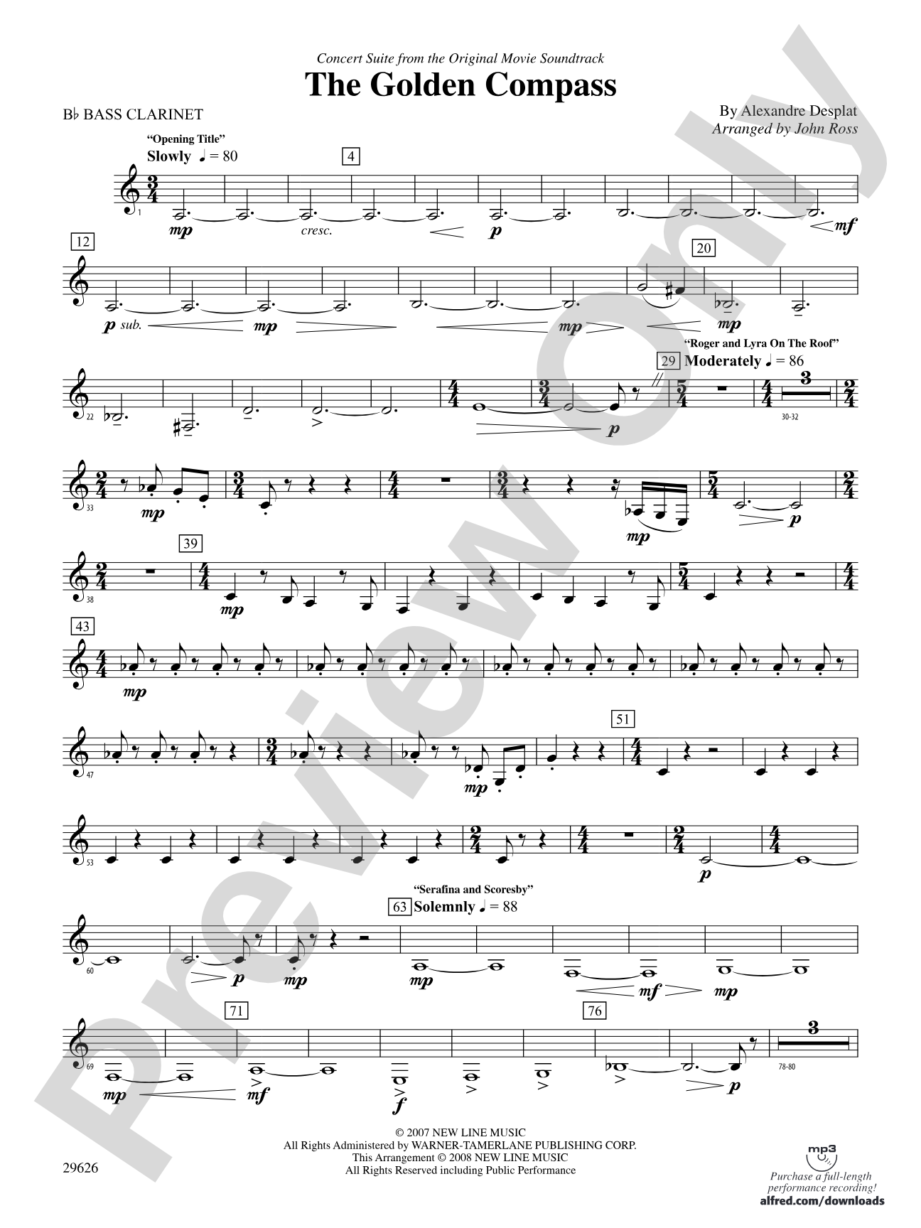 The Golden Compass: B-flat Bass Clarinet