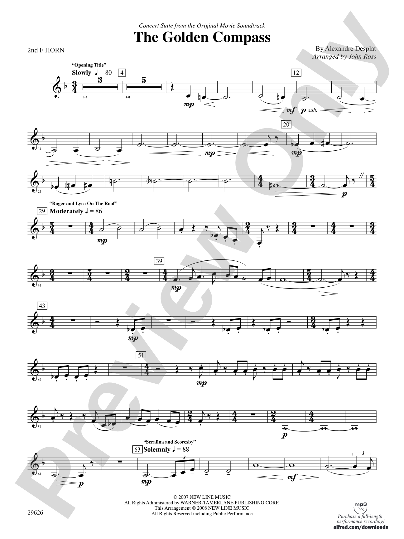 The Golden Compass: 2nd F Horn
