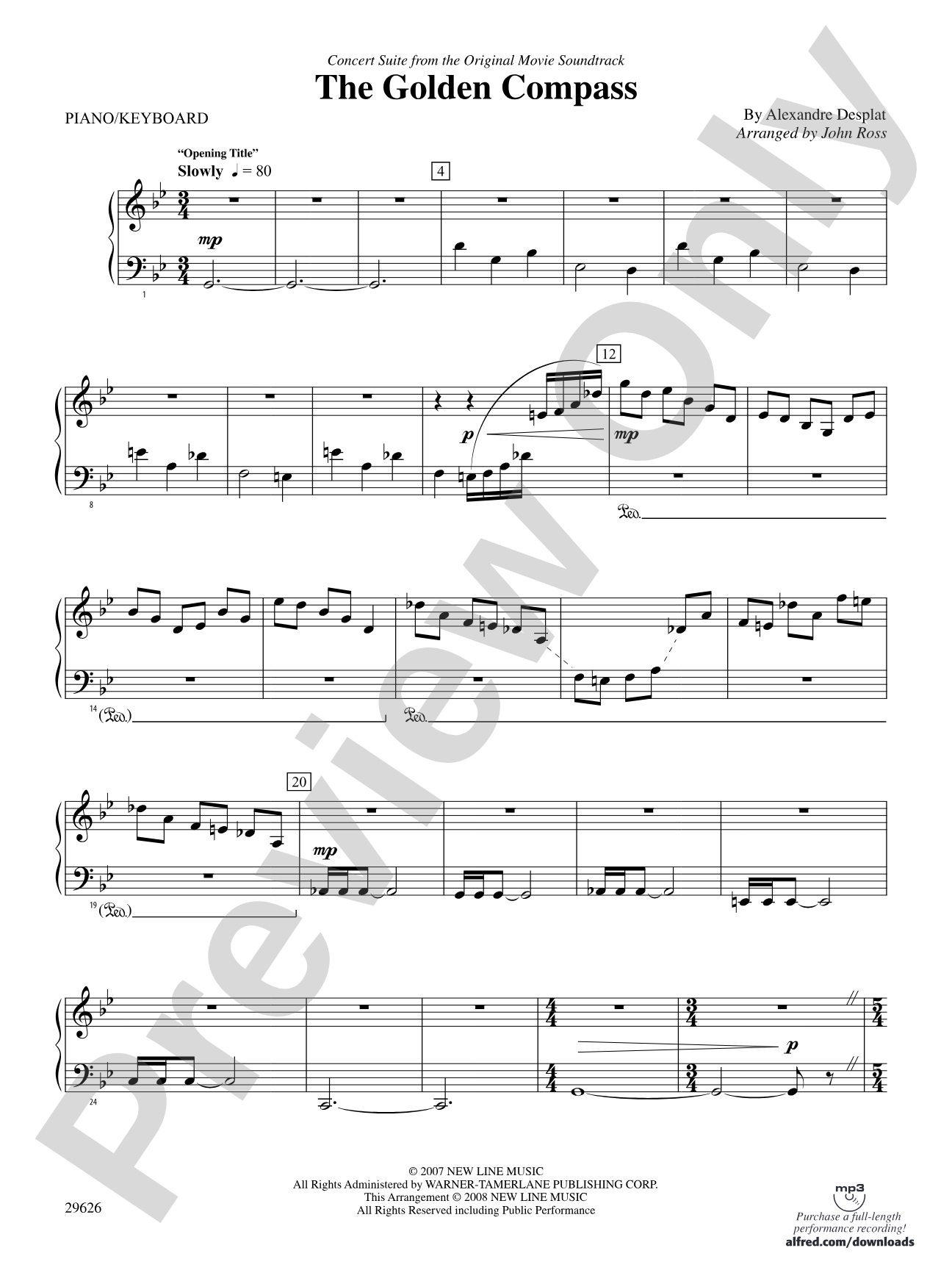 The Golden Compass: Piano Accompaniment