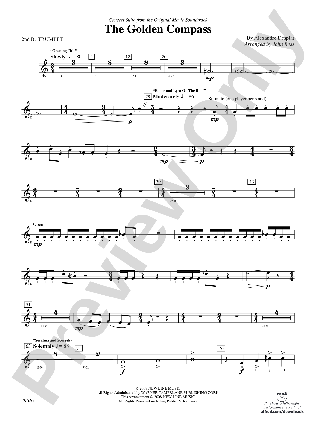 The Golden Compass: 2nd B-flat Trumpet