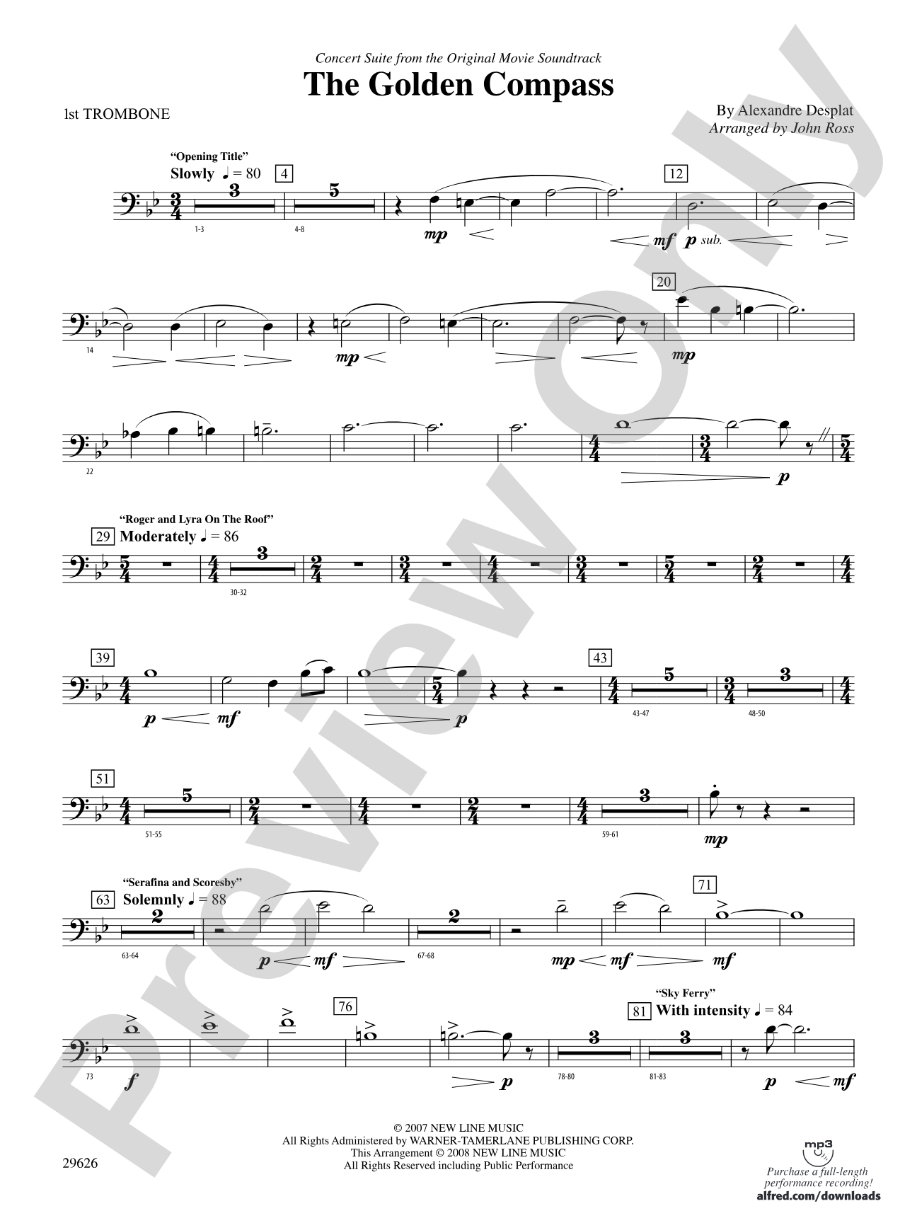 The Golden Compass: 1st Trombone