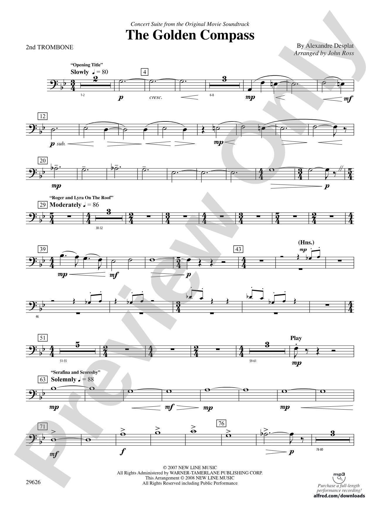 The Golden Compass: 2nd Trombone