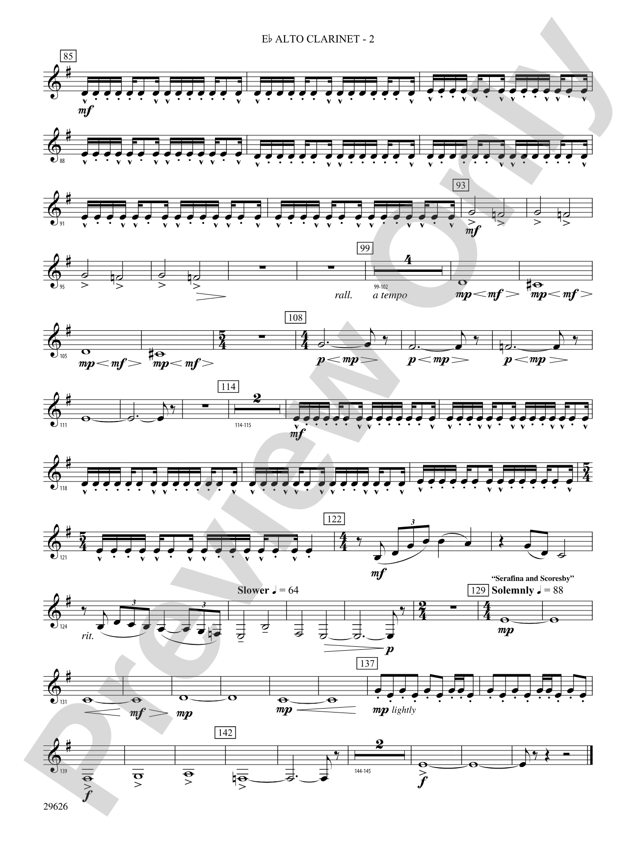 The Golden Compass: (wp) E-flat Alto Clarinet