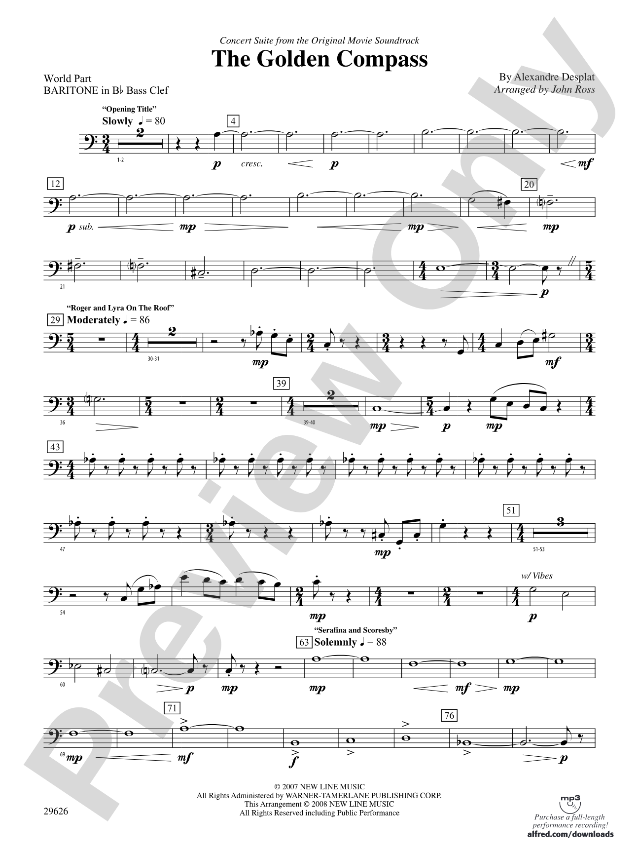 The Golden Compass: (wp) B-flat Baritone B.C.