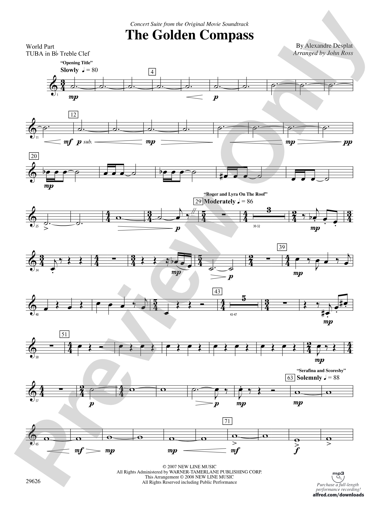 The Golden Compass: (wp) B-flat Tuba T.C.