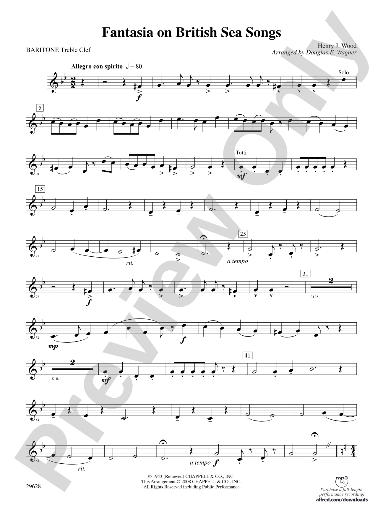 Fantasia on British Sea Songs: Baritone T.C.