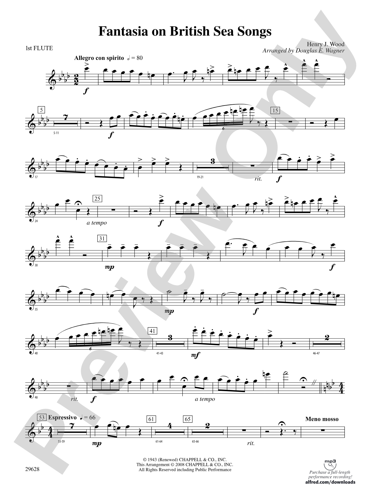 Fantasia on British Sea Songs: Flute