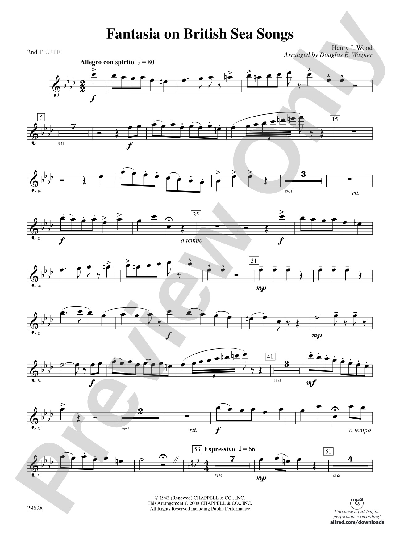 Fantasia on British Sea Songs: 2nd Flute
