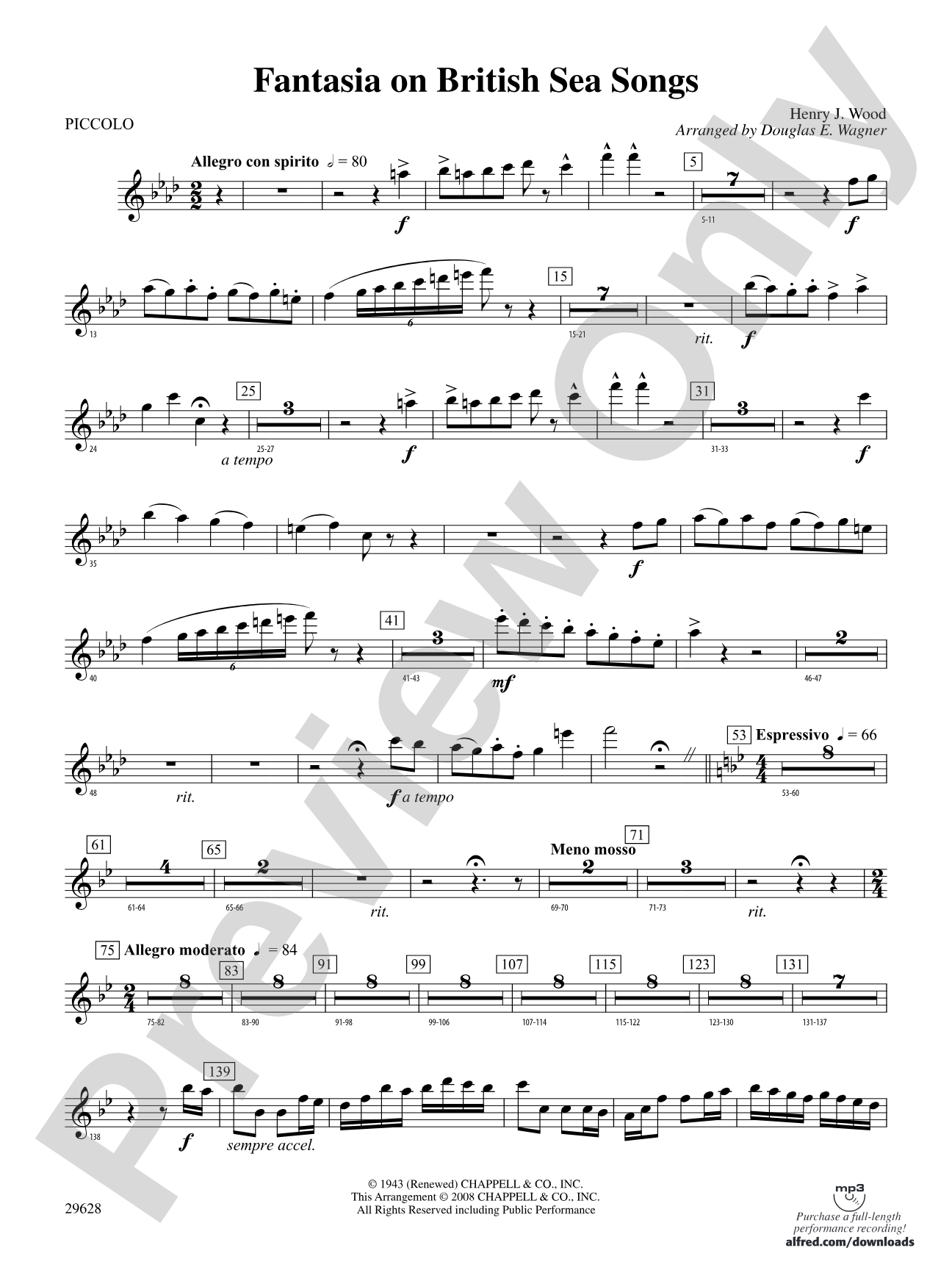 Fantasia on British Sea Songs: Piccolo