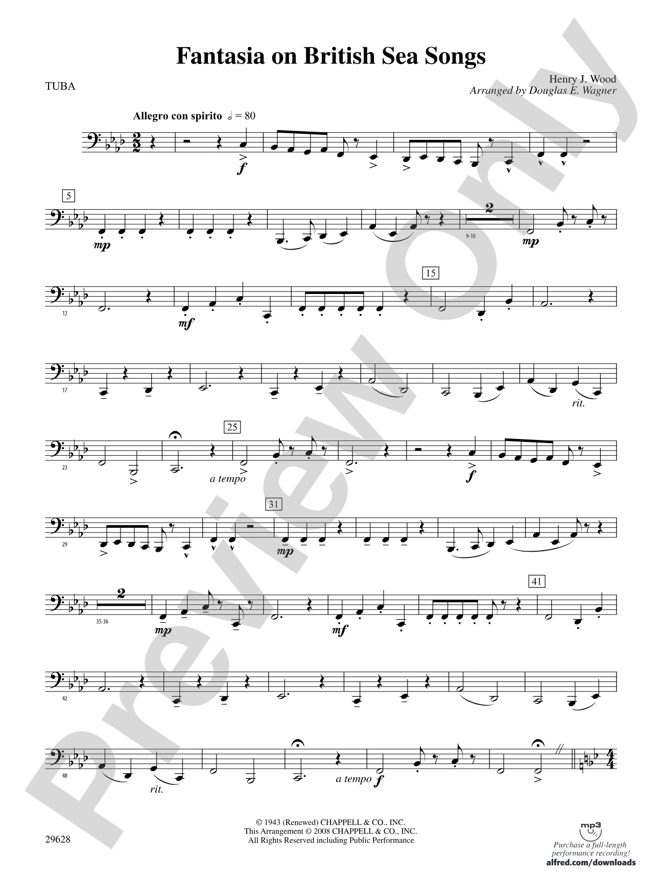 Fantasia on British Sea Songs: Tuba