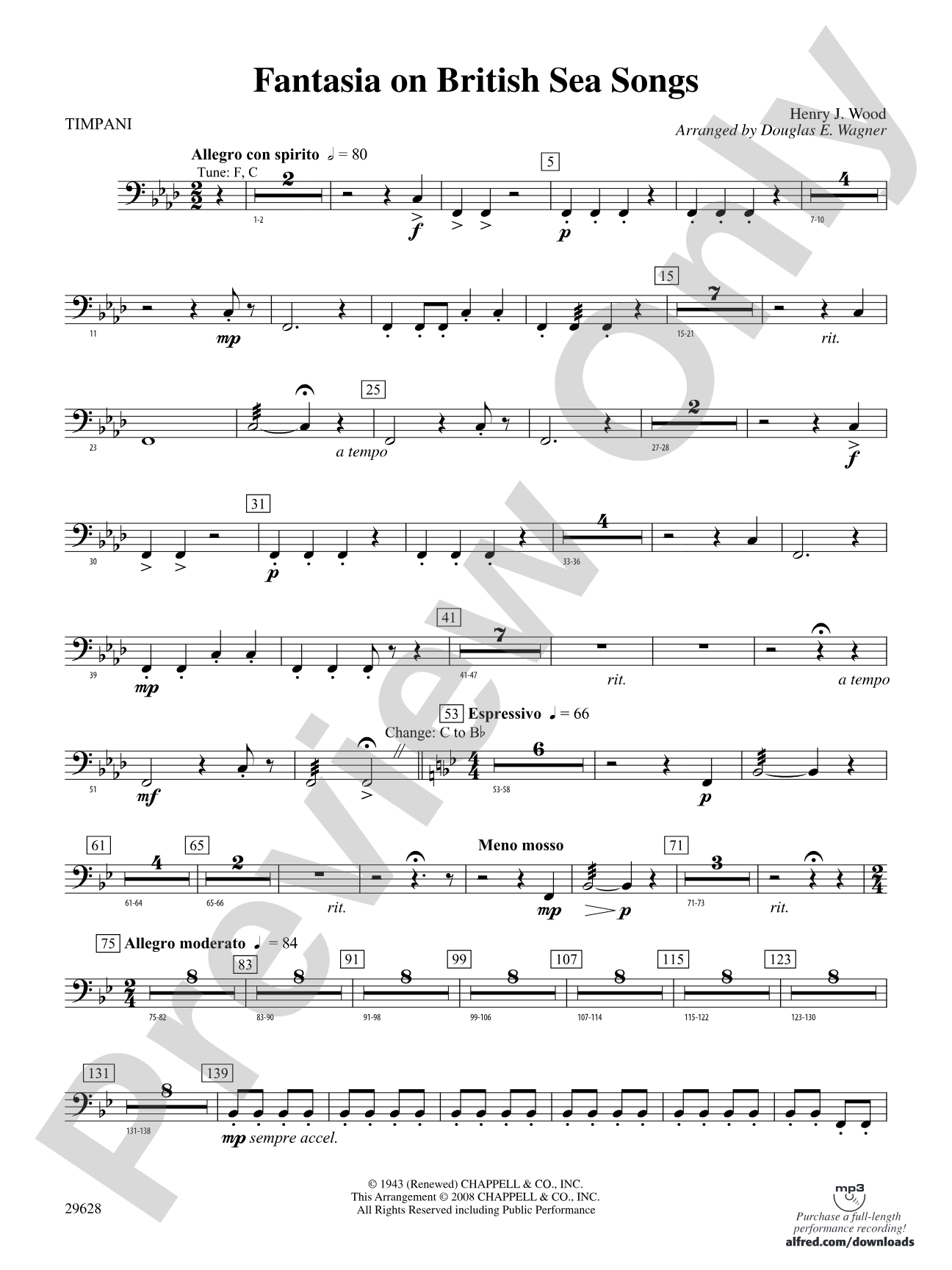 Fantasia on British Sea Songs: Timpani