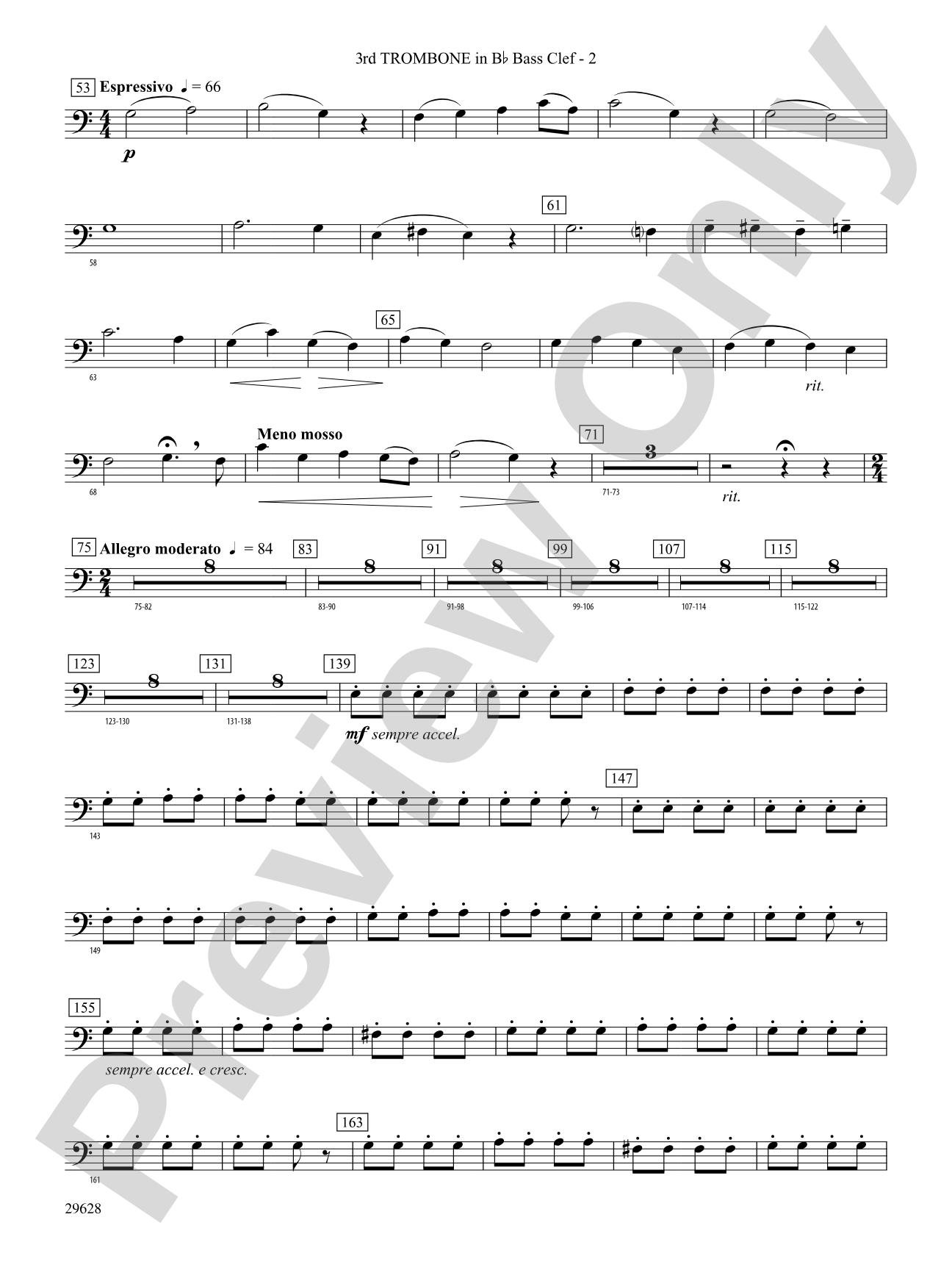 Fantasia on British Sea Songs: (wp) 3rd B-flat Trombone B.C.
