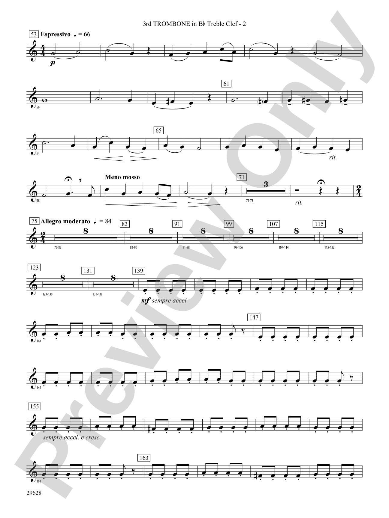 Fantasia on British Sea Songs: (wp) 3rd B-flat Trombone T.C.