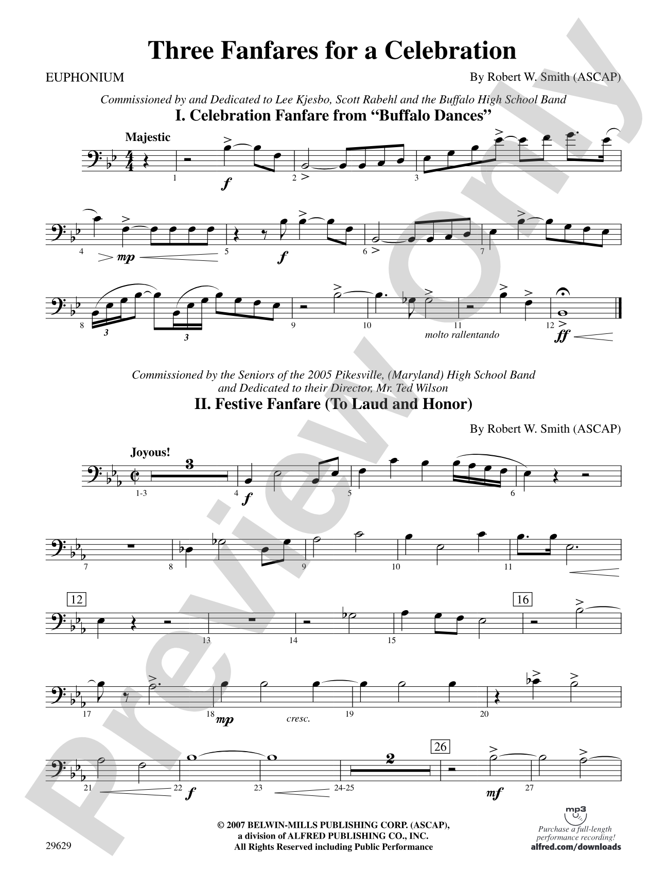 Three Fanfares for a Celebration: Baritone B.C.