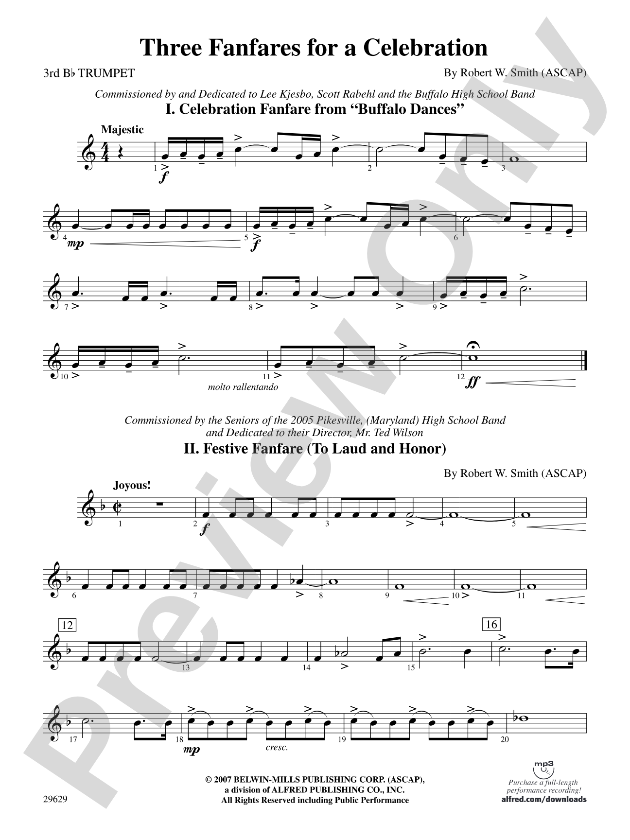 Three Fanfares for a Celebration: 3rd B-flat Trumpet
