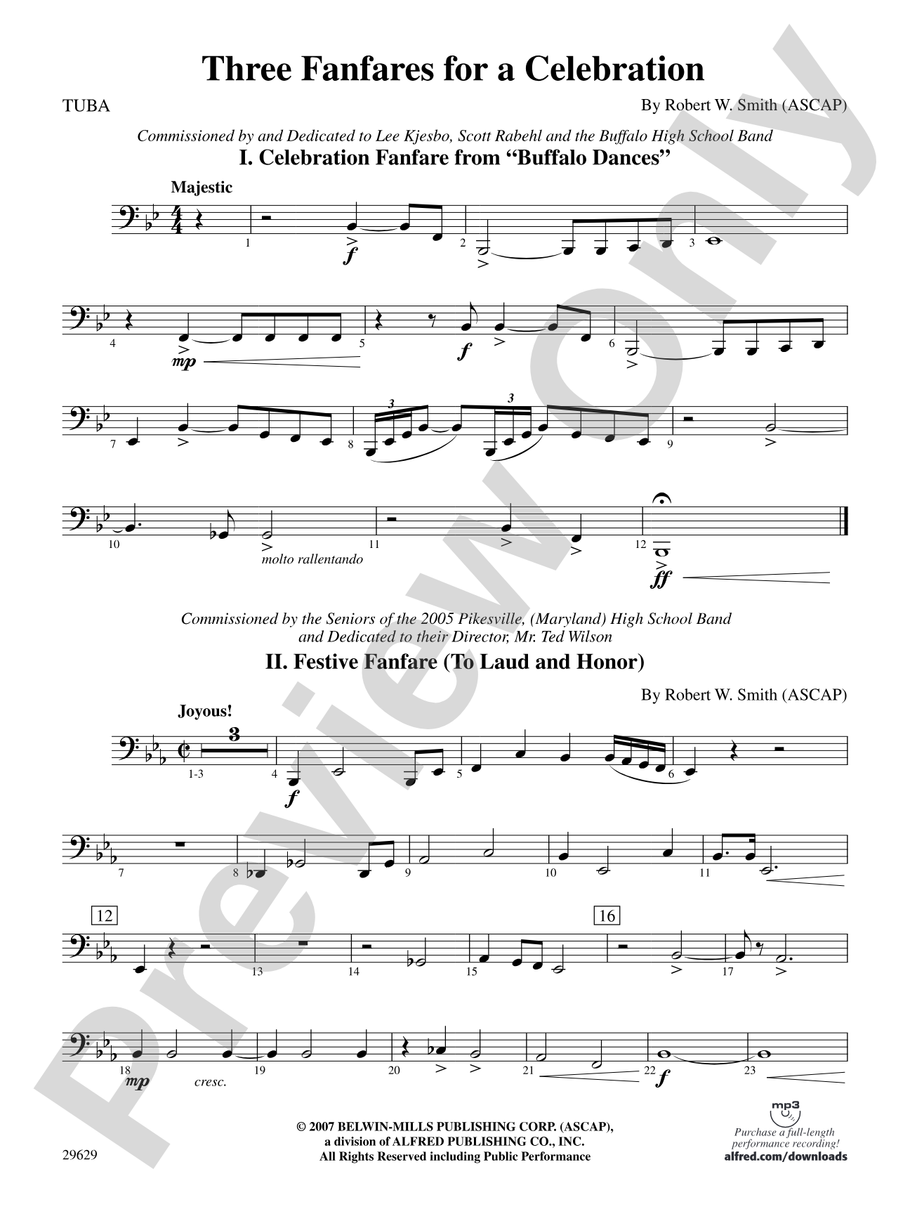 Three Fanfares for a Celebration: Tuba