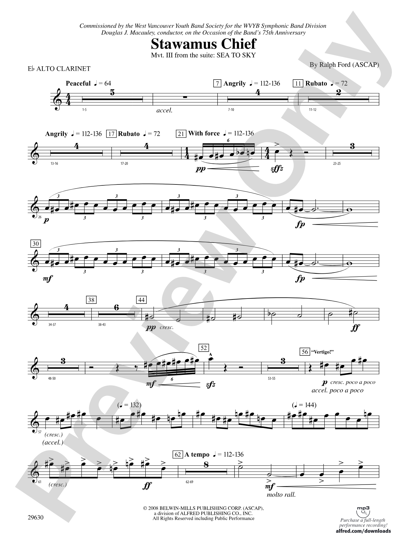 Stawamus Chief: E-flat Alto Clarinet