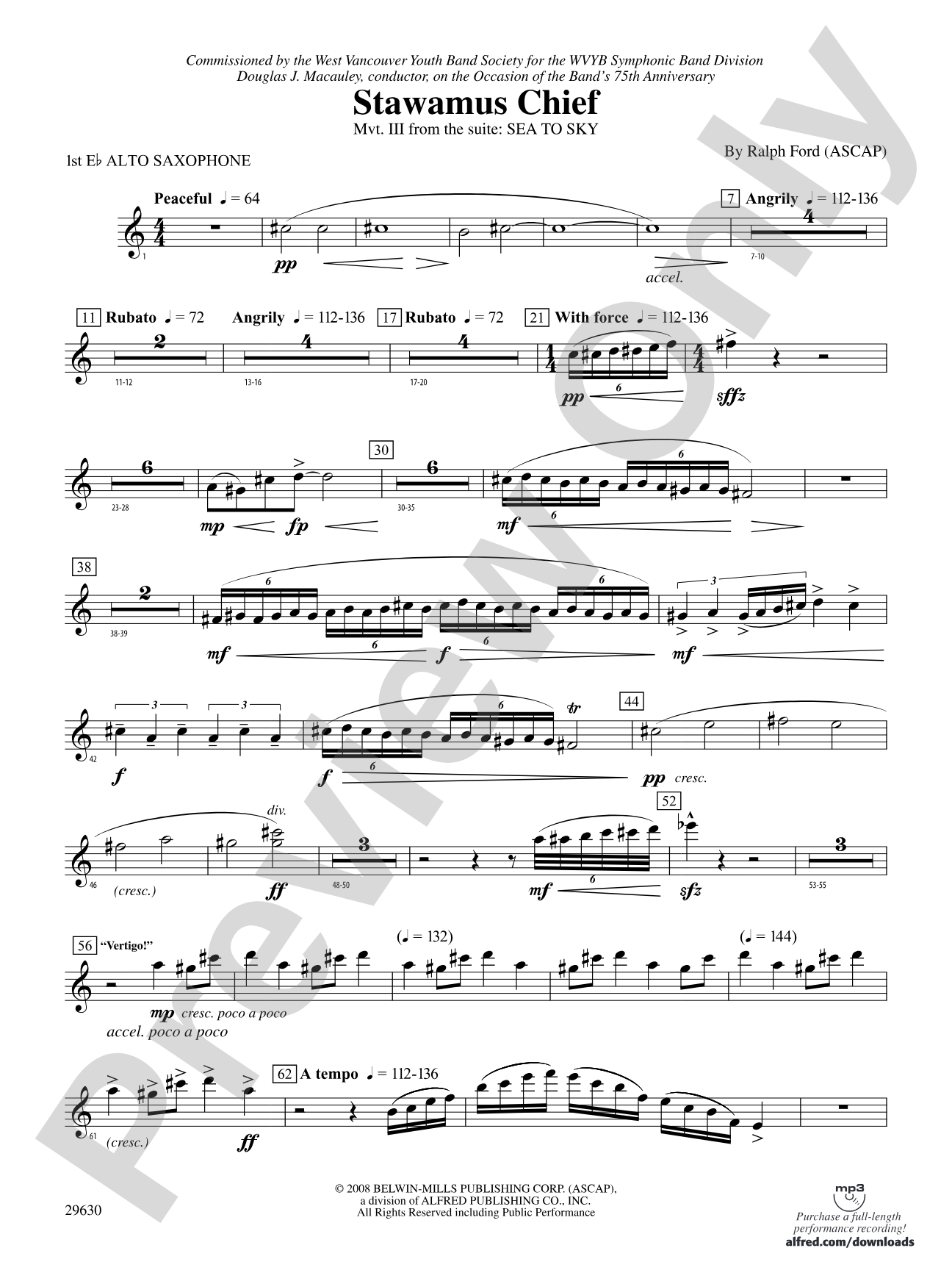 Stawamus Chief: E-flat Alto Saxophone
