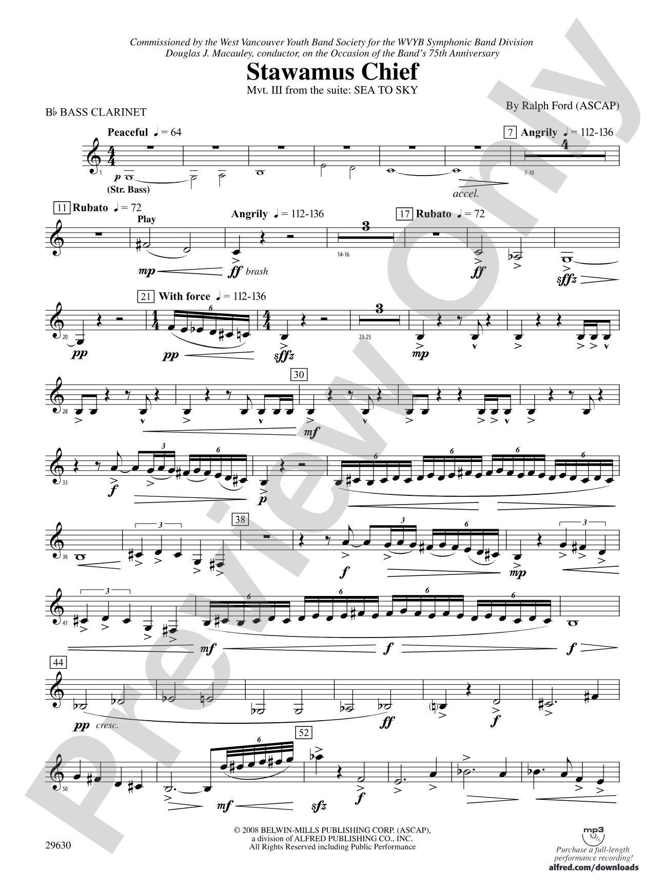 Stawamus Chief: B-flat Bass Clarinet