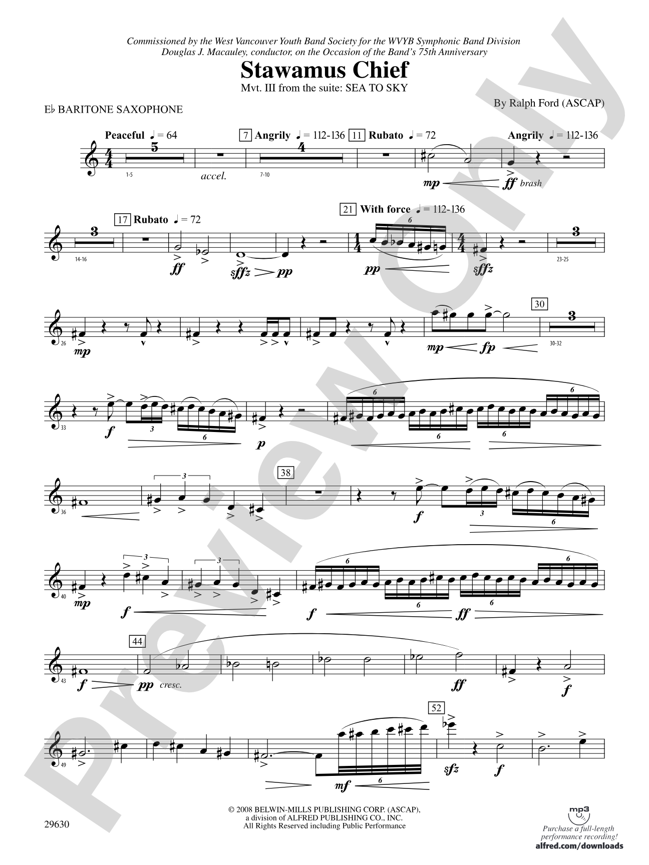 Stawamus Chief: E-flat Baritone Saxophone