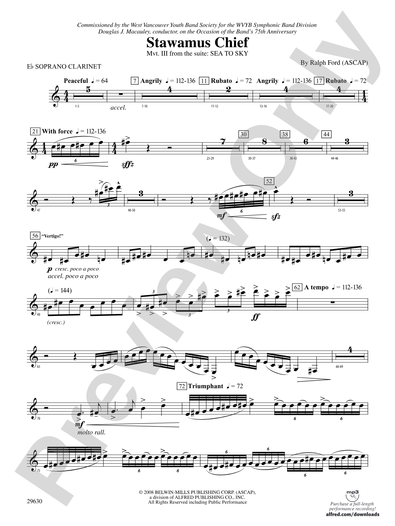 Stawamus Chief: E-flat Soprano Clarinet