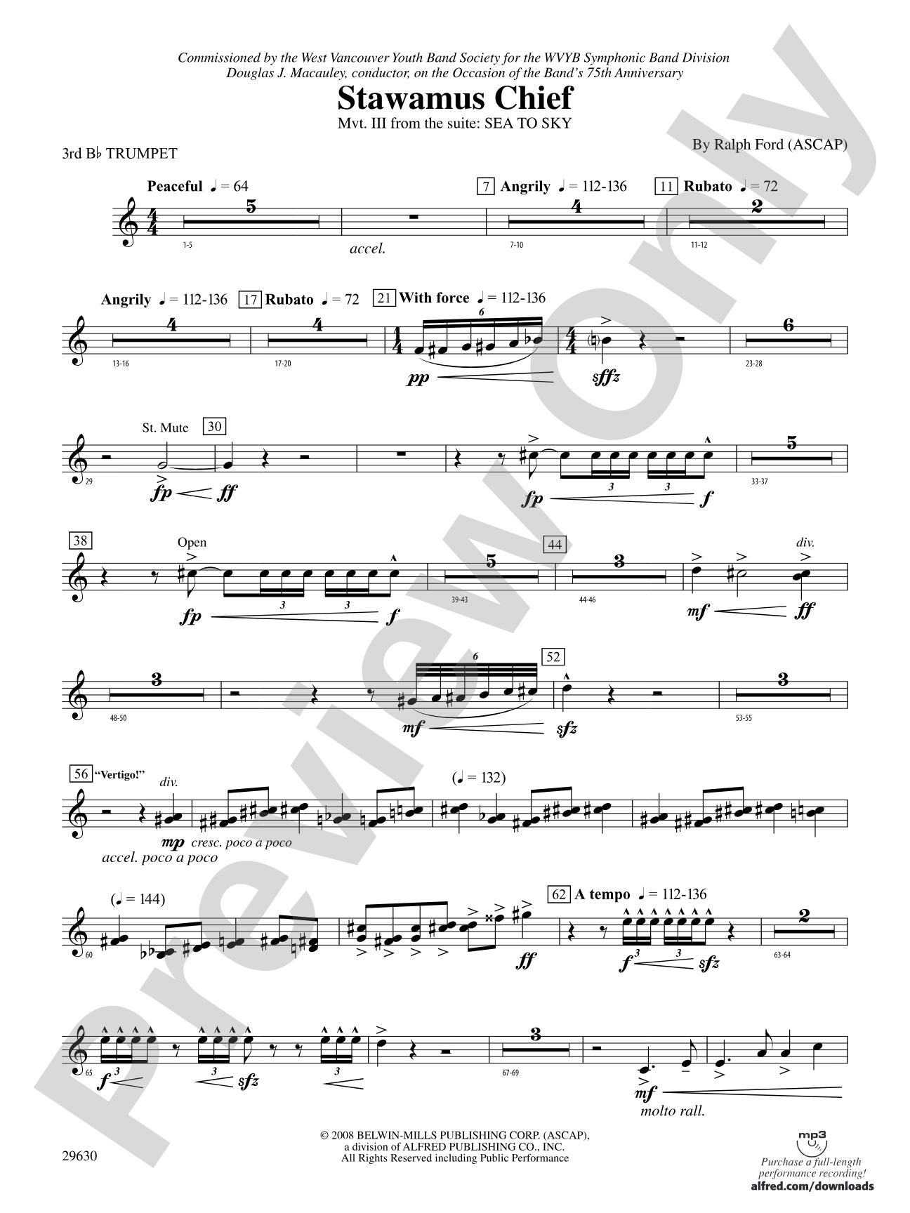 Stawamus Chief: 3rd B-flat Trumpet