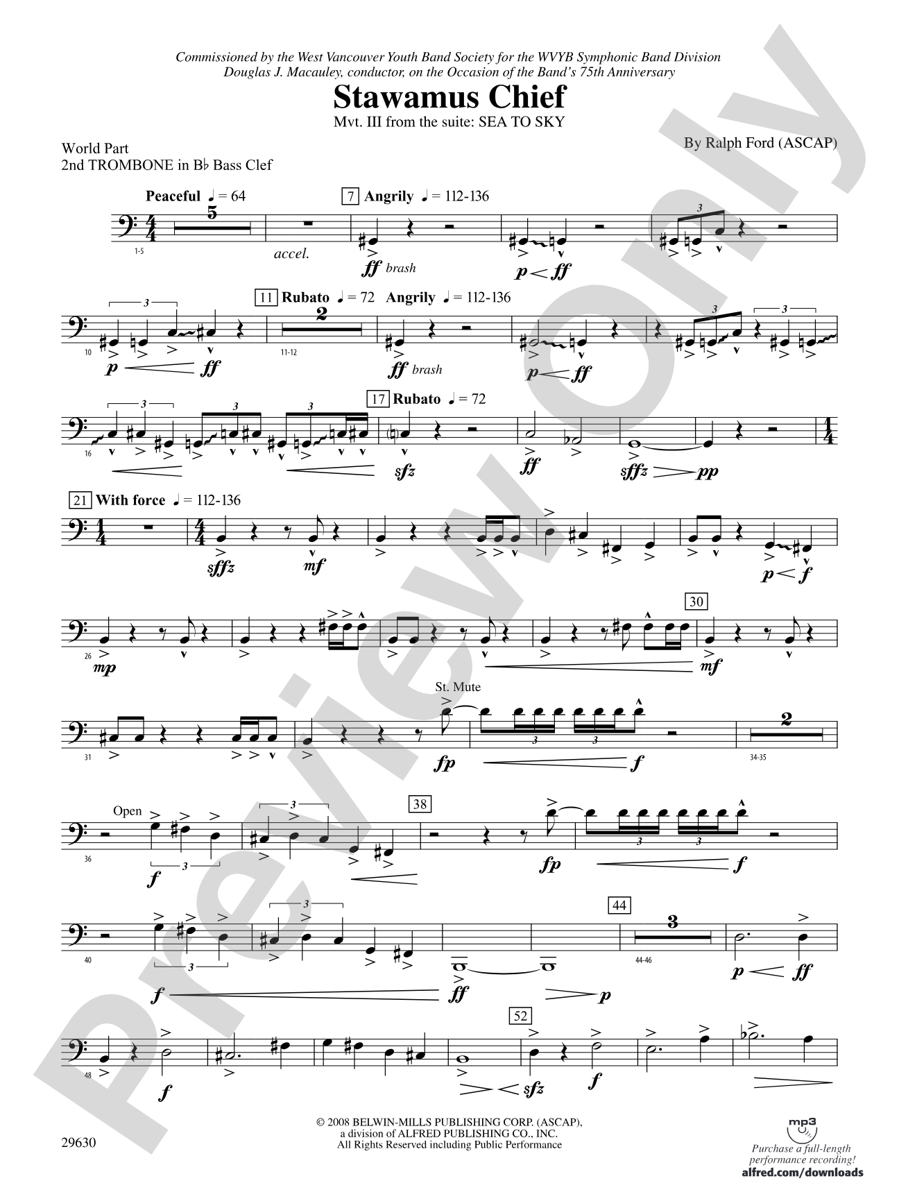 Stawamus Chief: (wp) 2nd B-flat Trombone B.C.