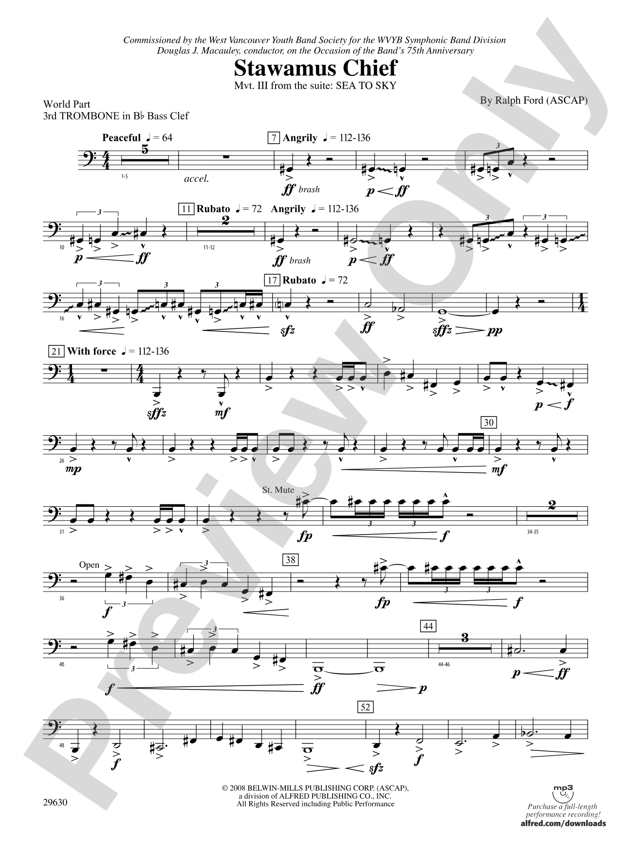 Stawamus Chief: (wp) 3rd B-flat Trombone B.C.