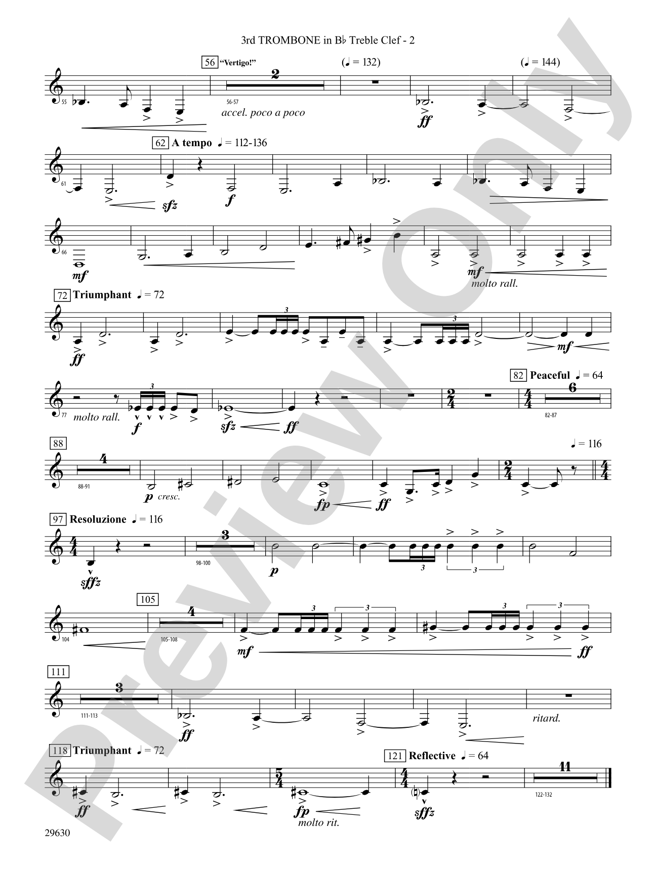 Stawamus Chief: (wp) 3rd B-flat Trombone T.C.