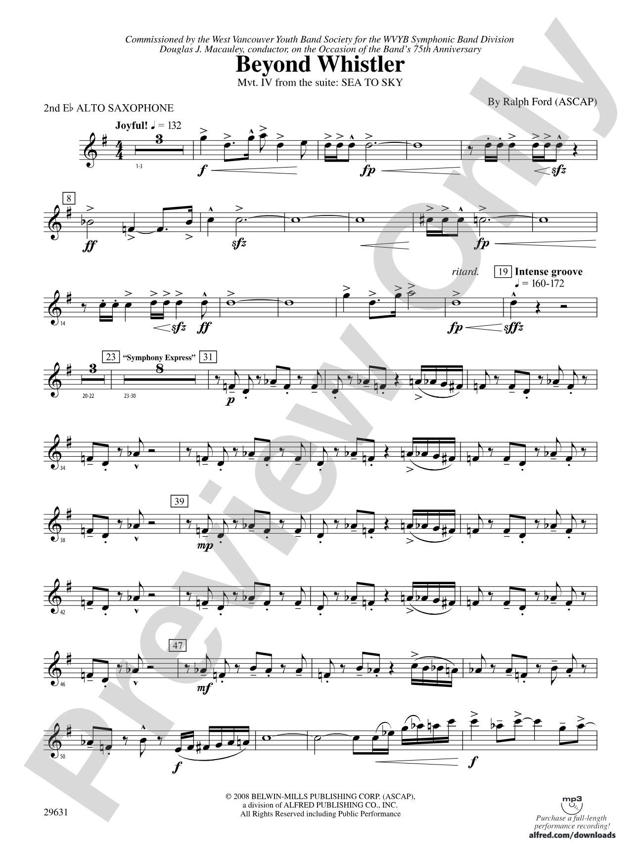 Beyond Whistler: 2nd E-flat Alto Saxophone