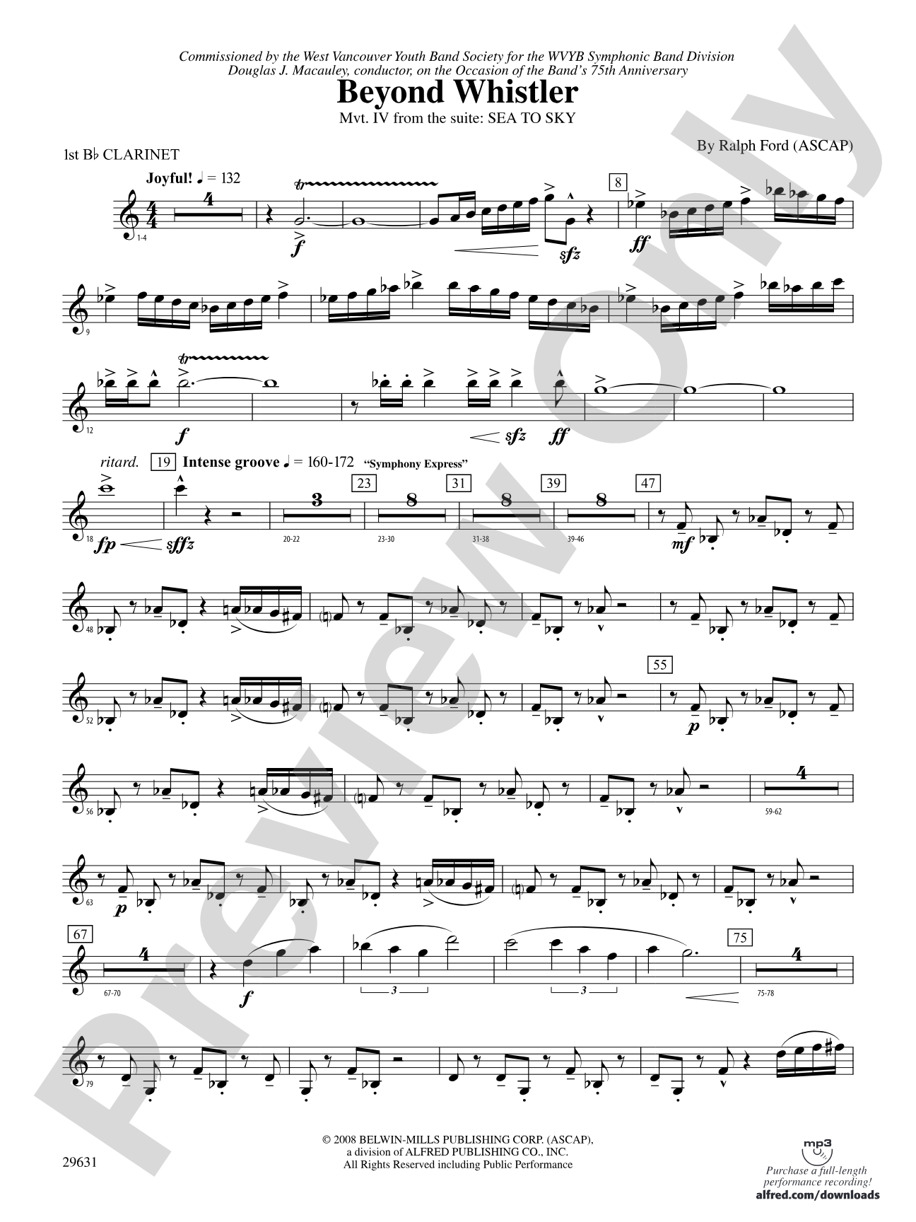 Beyond Whistler: 1st B-flat Clarinet