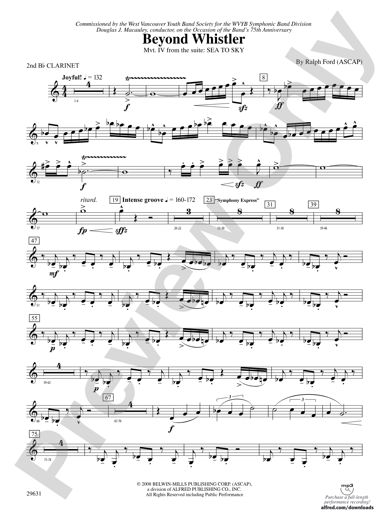 Beyond Whistler: 2nd B-flat Clarinet