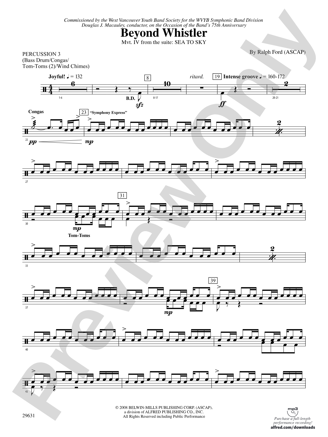 Beyond Whistler: 3rd Percussion