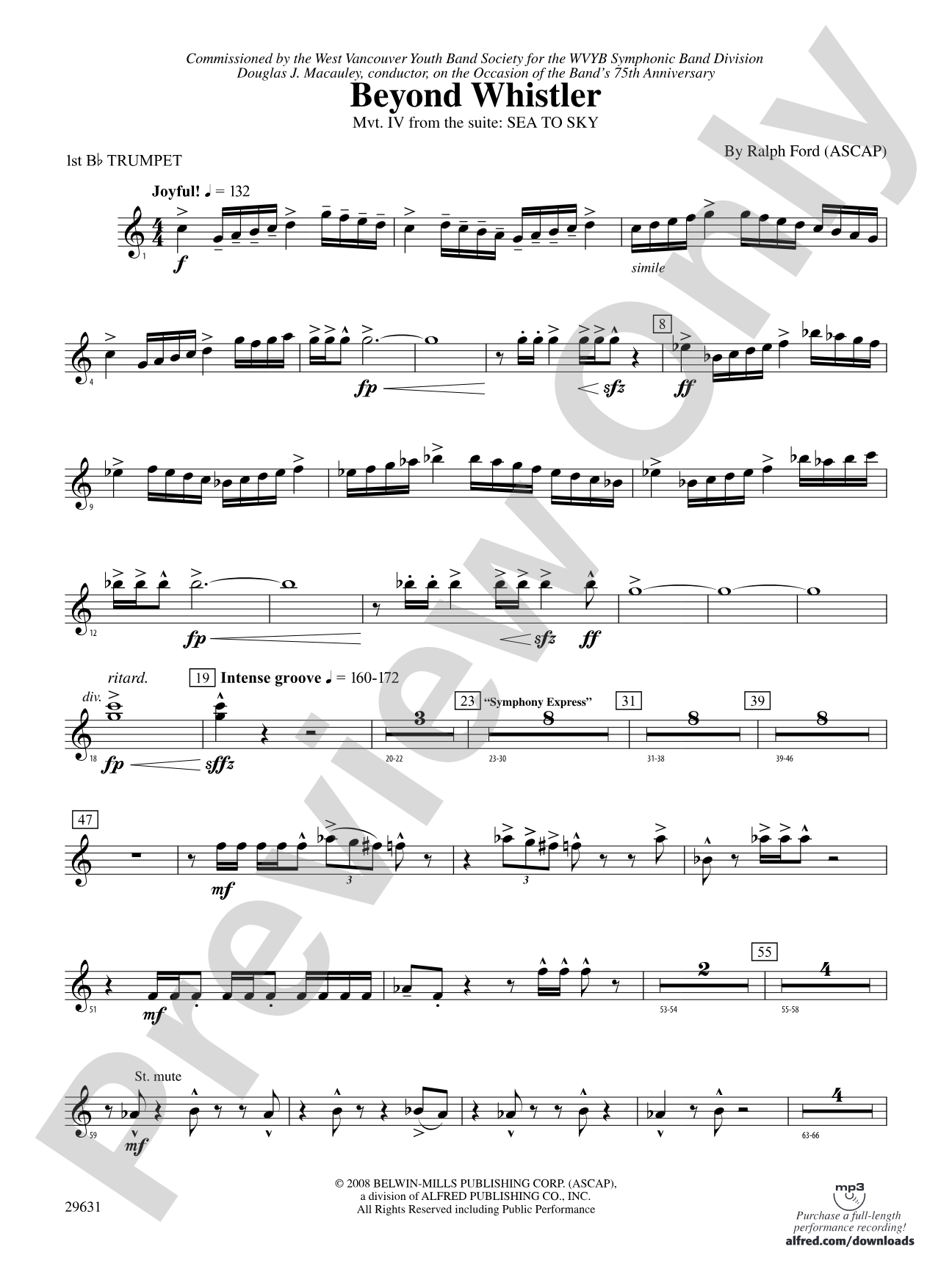 Beyond Whistler: 1st B-flat Trumpet