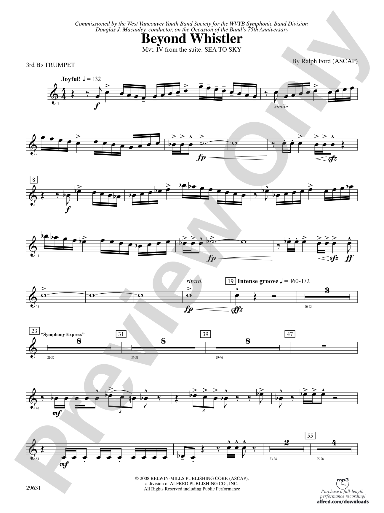 Beyond Whistler: 3rd B-flat Trumpet