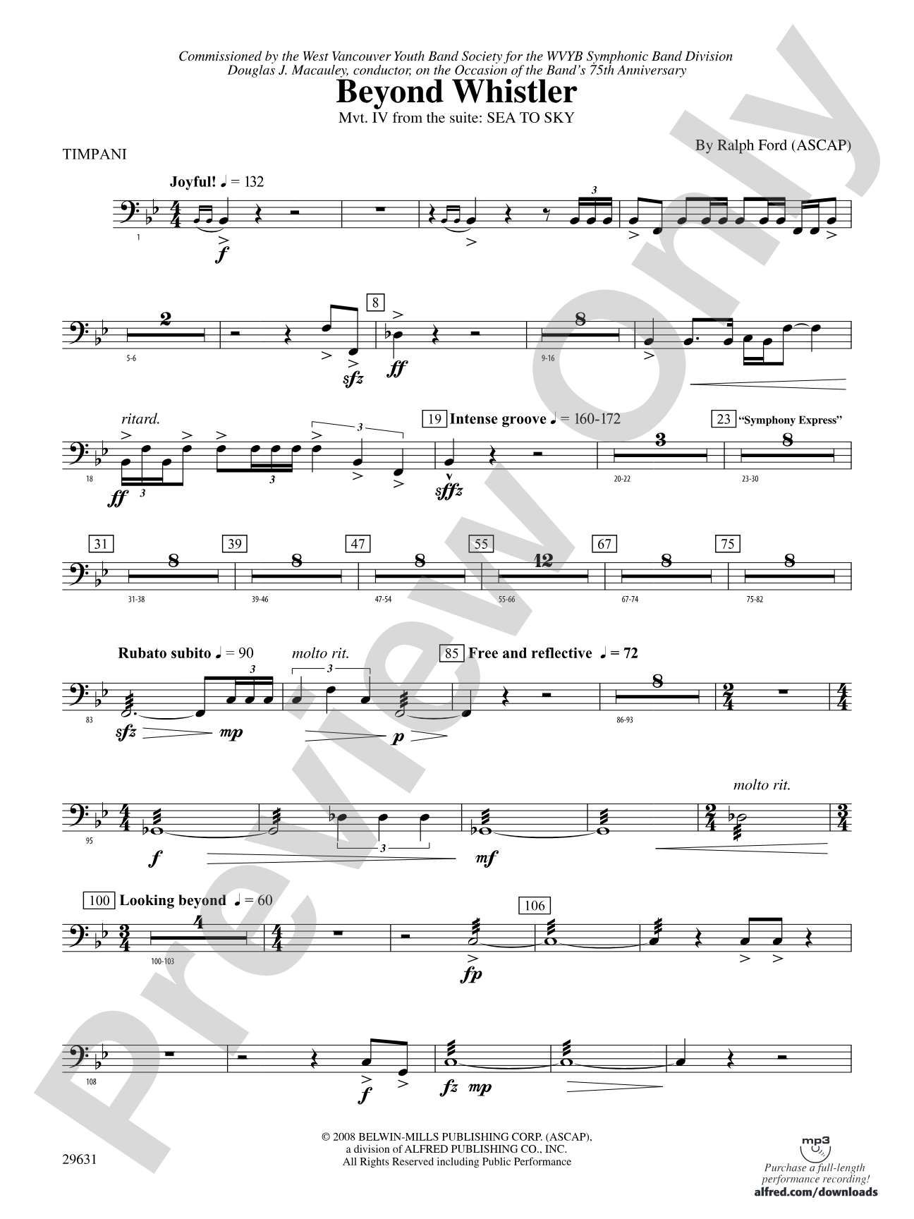 Beyond Whistler: Timpani