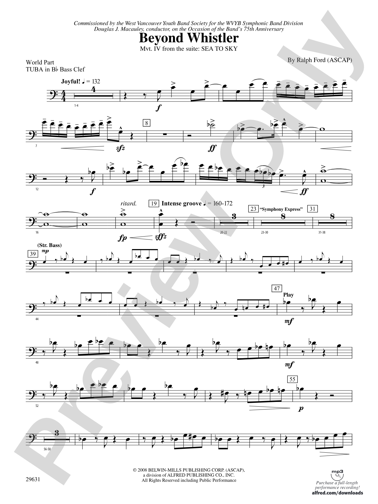 Beyond Whistler: (wp) B-flat Tuba B.C.