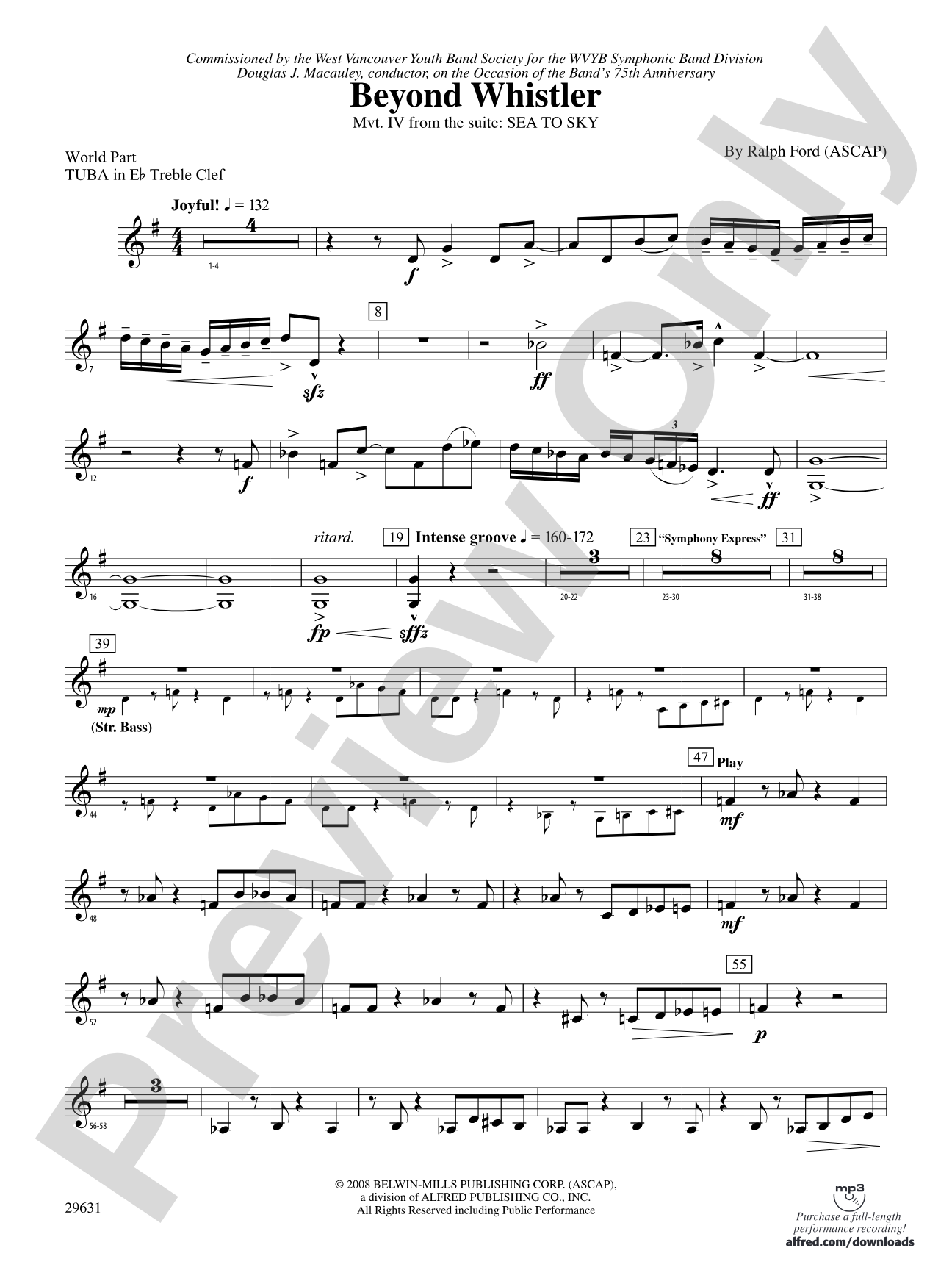 Beyond Whistler: (wp) E-flat Tuba T.C.