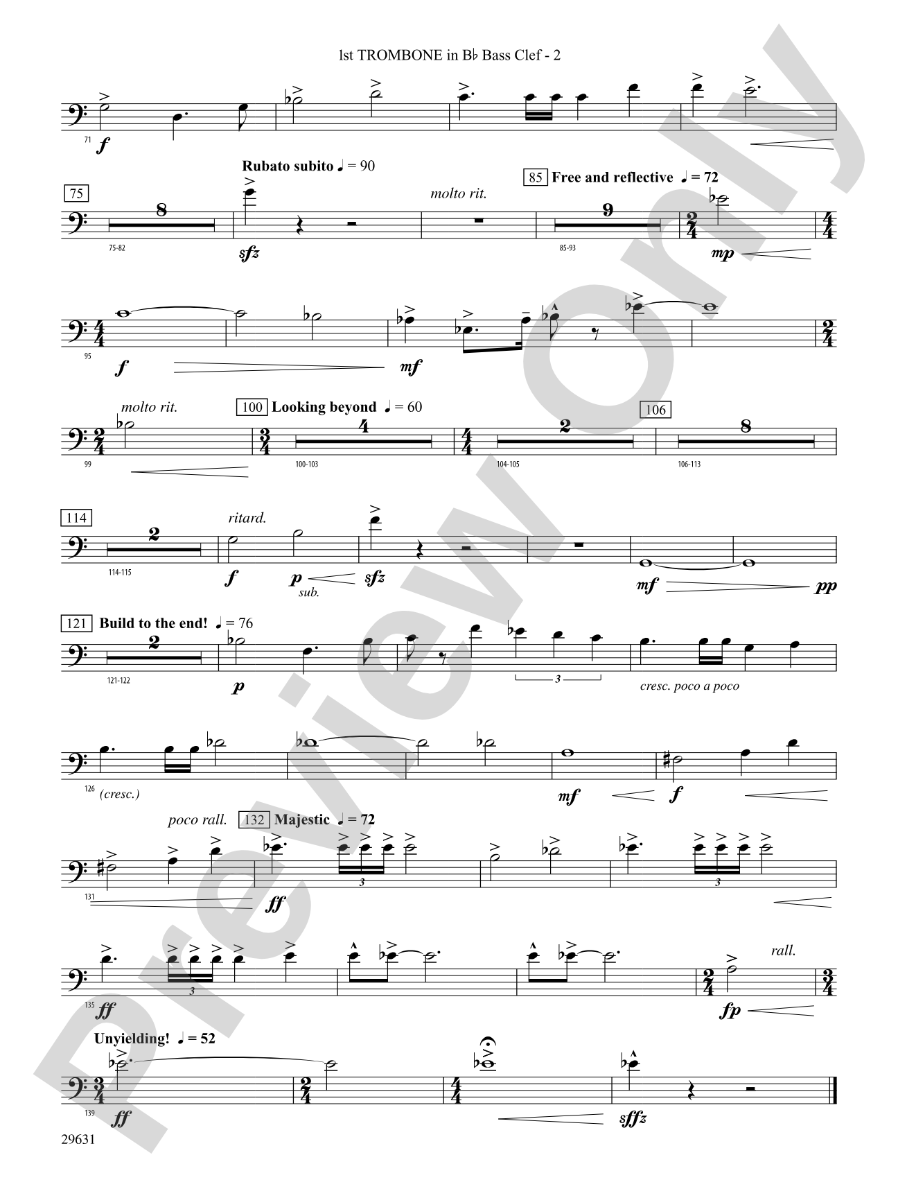 Beyond Whistler: (wp) 1st B-flat Trombone B.C.