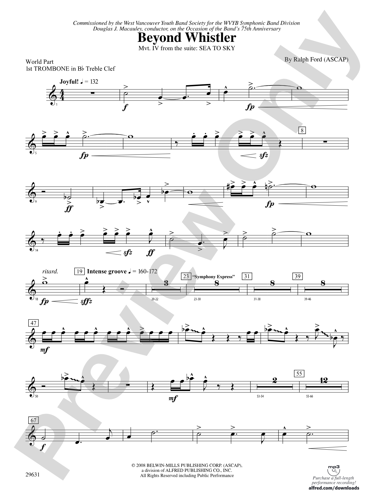 Beyond Whistler: (wp) 1st B-flat Trombone T.C.