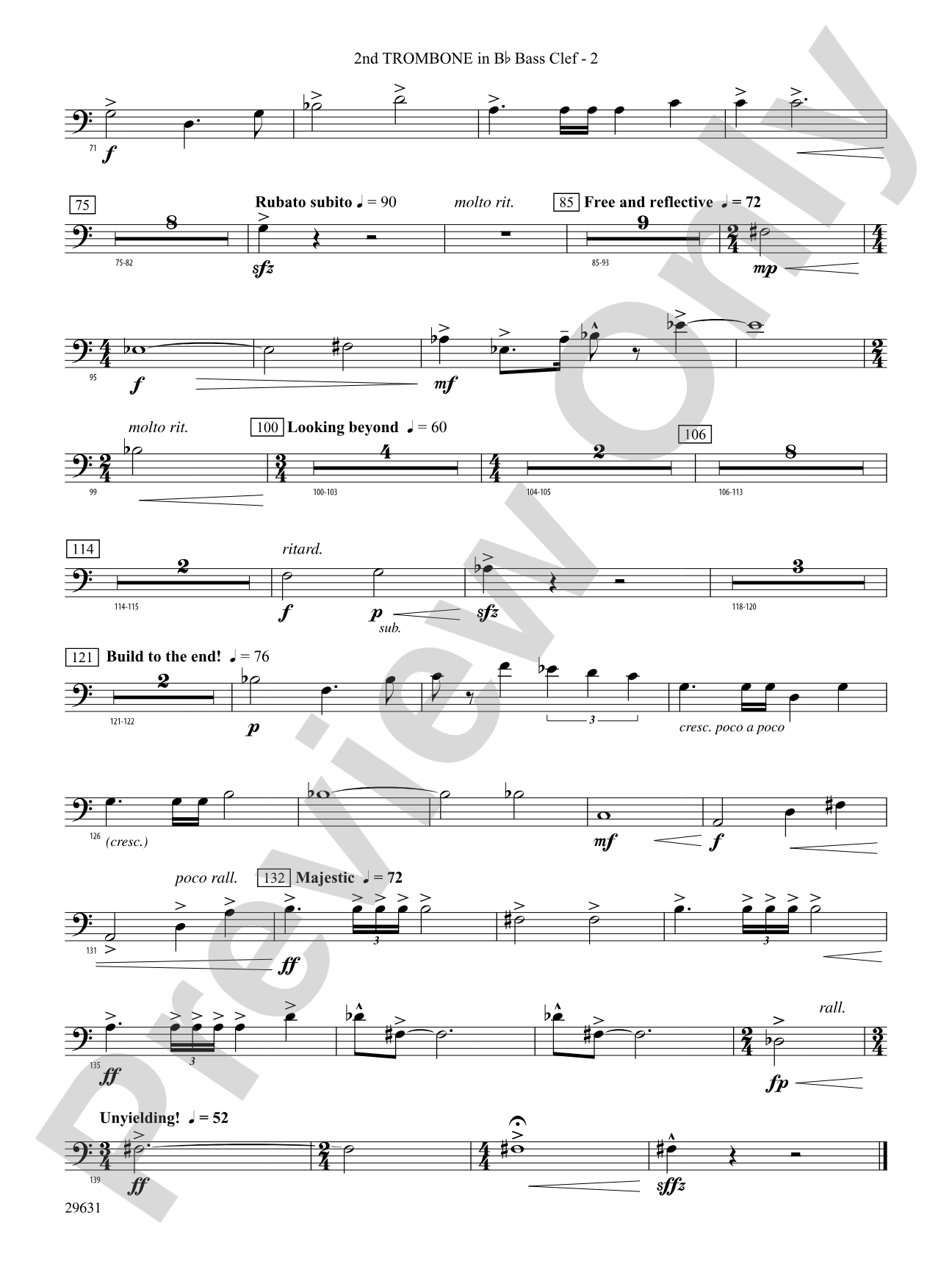 Beyond Whistler: (wp) 2nd B-flat Trombone B.C.
