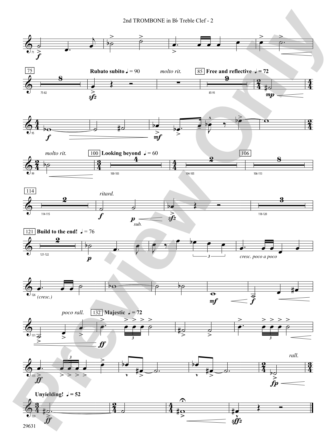 Beyond Whistler: (wp) 2nd B-flat Trombone T.C.