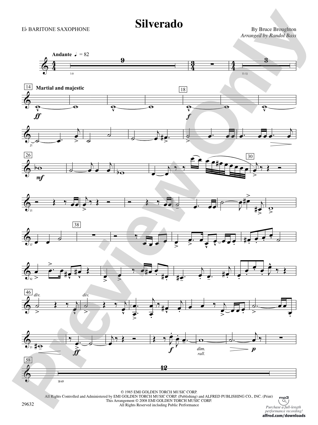 Silverado: E-flat Baritone Saxophone