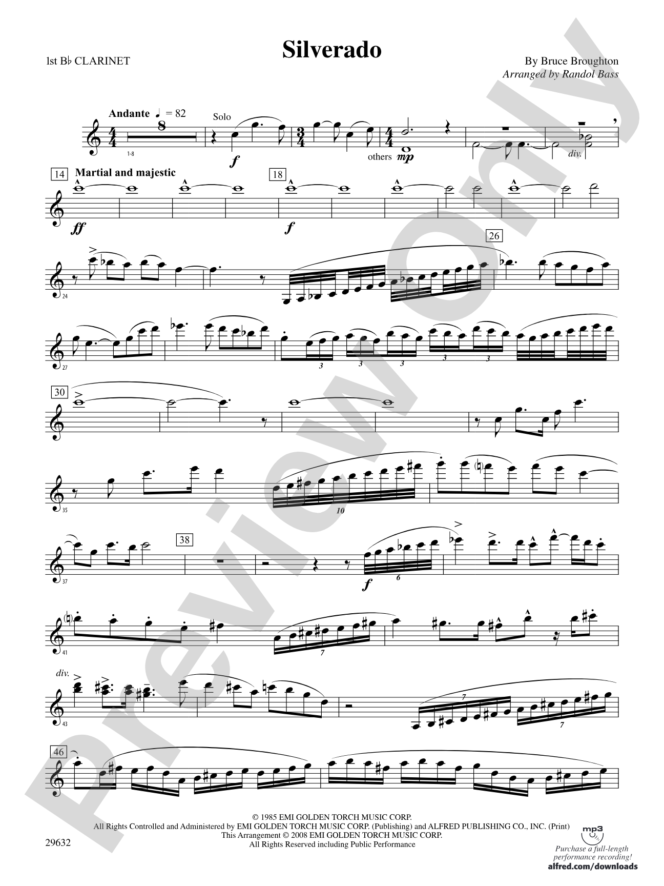 Silverado: 1st B-flat Clarinet
