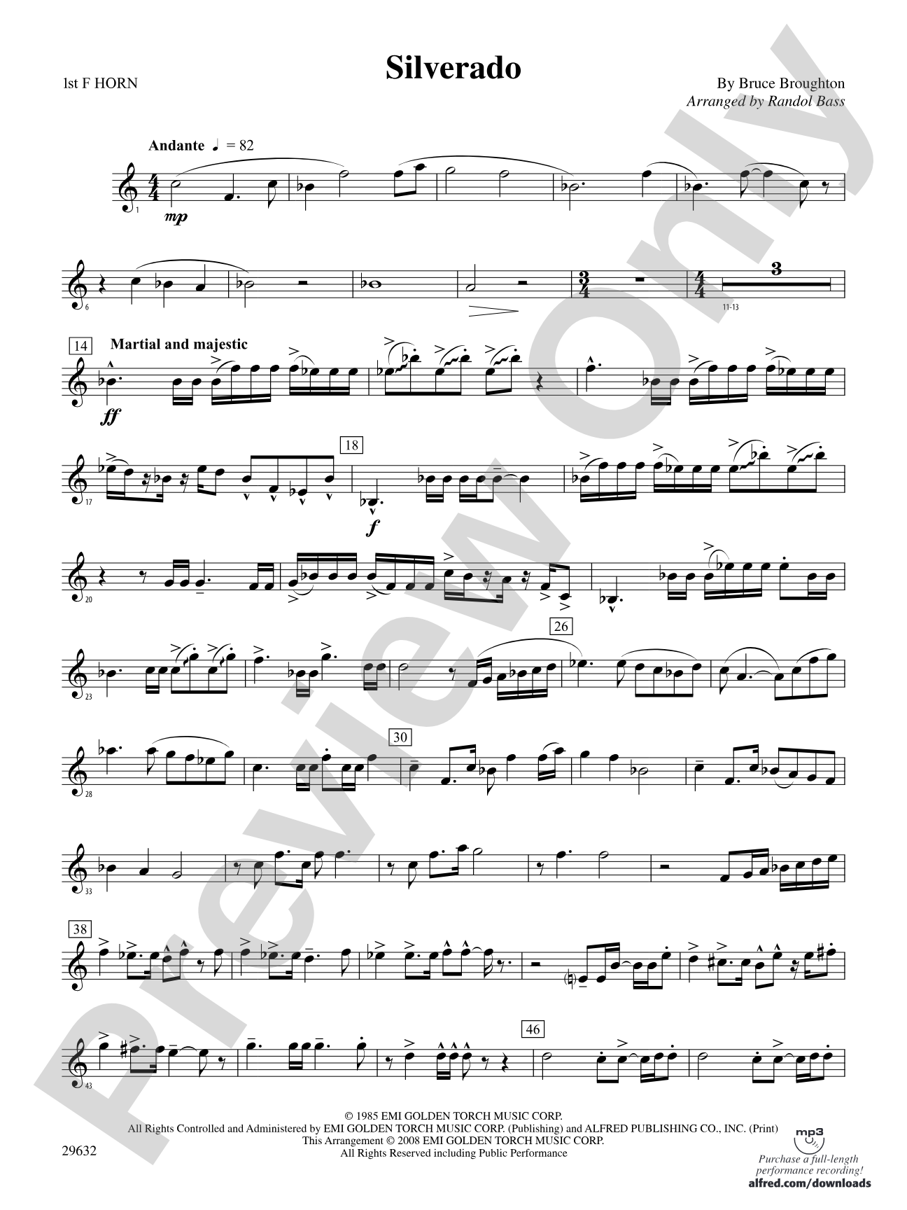 Silverado: 1st F Horn